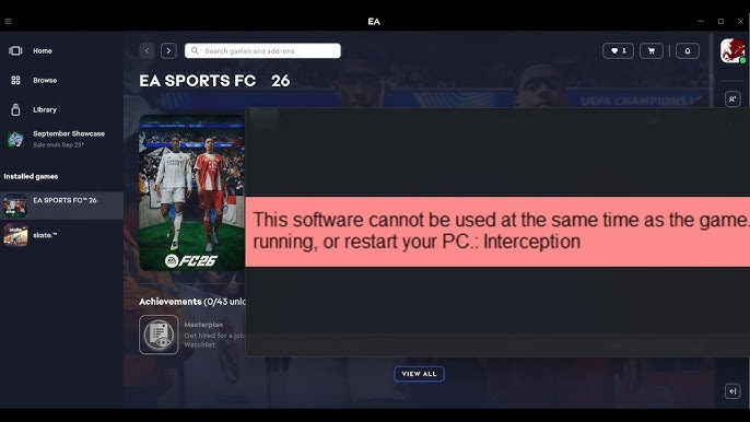 EA Sports FC 26 Interception Error